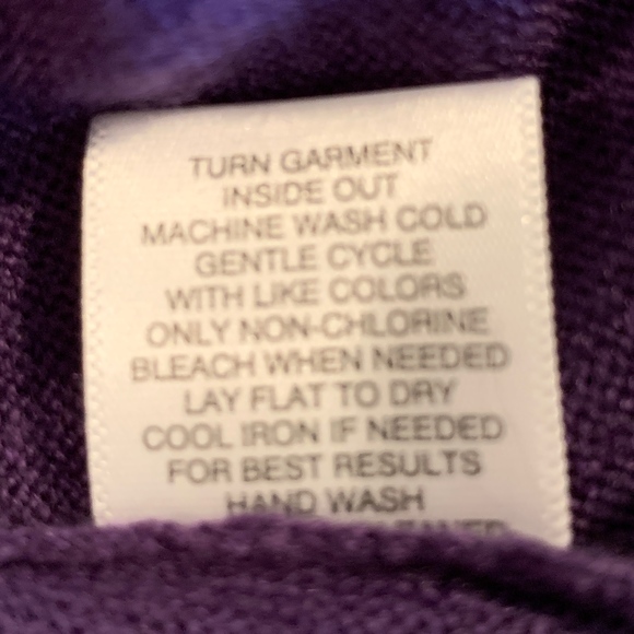 NY‎ & COMPANY Sweater Cardigan V-Neck Embellished 3/4 Sleeves Purple Medium - Picture 5 of 6